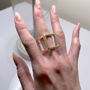 Unique Gold Statement Ring (Size 6-7)
